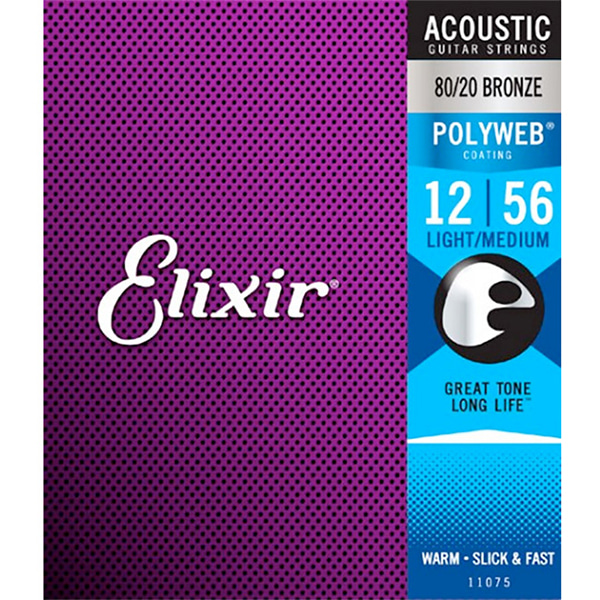 Elixir Acoustic POLYWEB Light Medium (012-056) / 엘릭서 폴리웹 통기타줄 [11075]