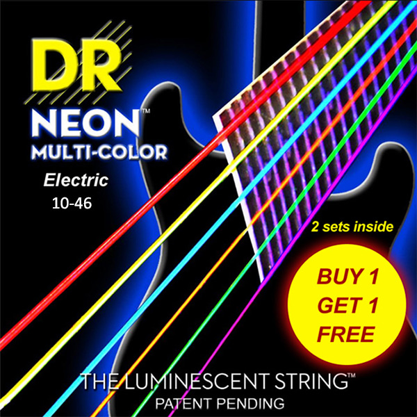 DR NEON MC 10-46 EP HiDef Multi Color 일렉기타줄 (010-046) Extra-Pack 잼스타 어플 연동
