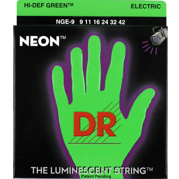 DR Neon HiDef Green 일렉기타줄 Lite (009-042) NGE9